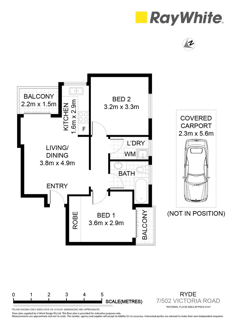 Floorplan of Homely apartment listing, 7/502 Victoria Road, Ryde NSW 2112
