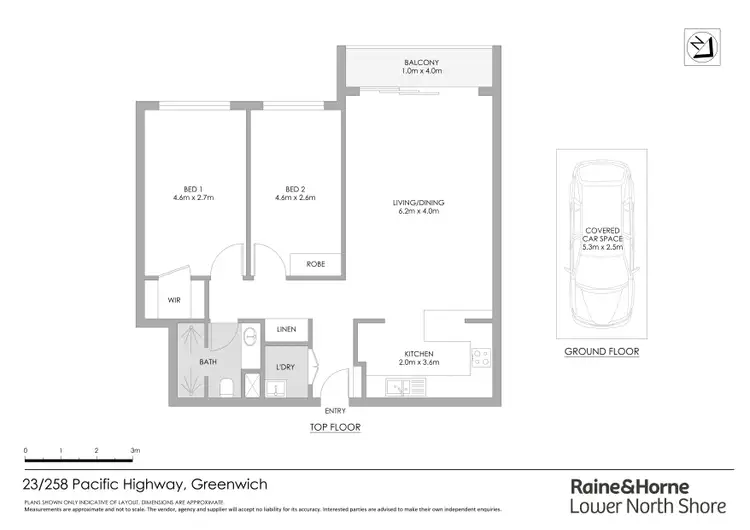 Floorplan of Homely apartment listing, 23/258 Pacific Highway, Greenwich NSW 2065