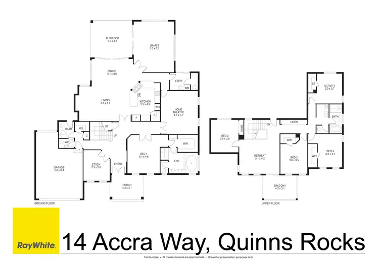 Floorplan of Homely house listing, 14 ACCRA WAY, Quinns Rocks WA 6030