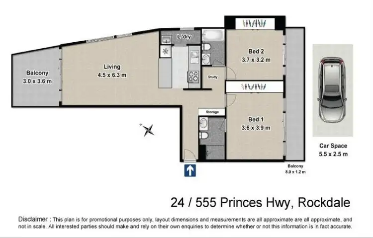 Floorplan of Homely apartment listing, 24/555 Princes Highway, Rockdale NSW 2216