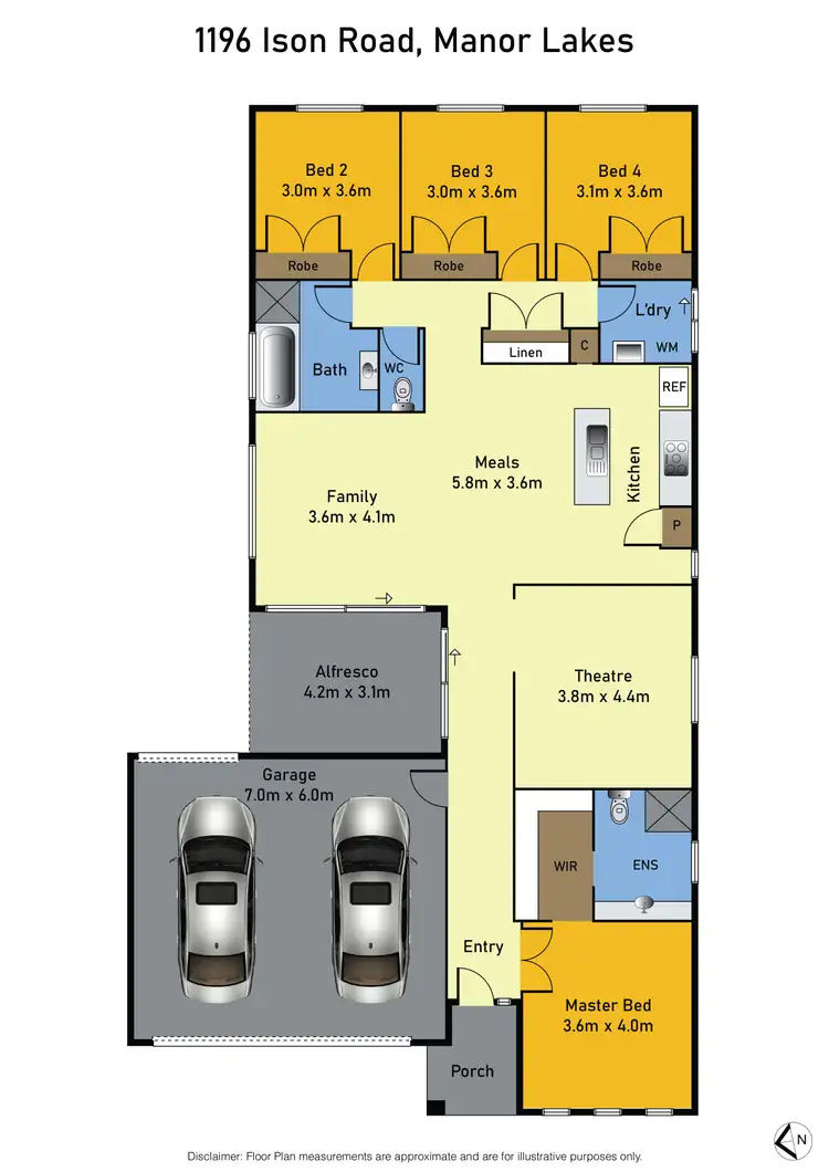Floorplan of Homely house listing, 1196 Ison Road, Manor Lakes VIC 3024