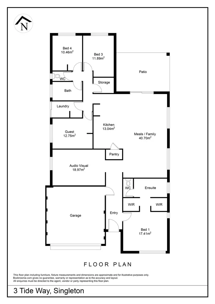 Floorplan of Homely house listing, 3 Tide Way, Singleton WA 6175