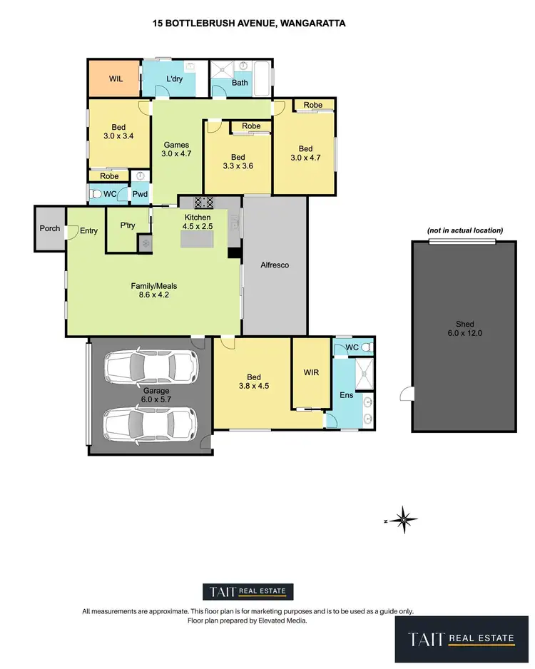 Floorplan of Homely house listing, 15 Bottlebrush Avenue, Wangaratta VIC 3677