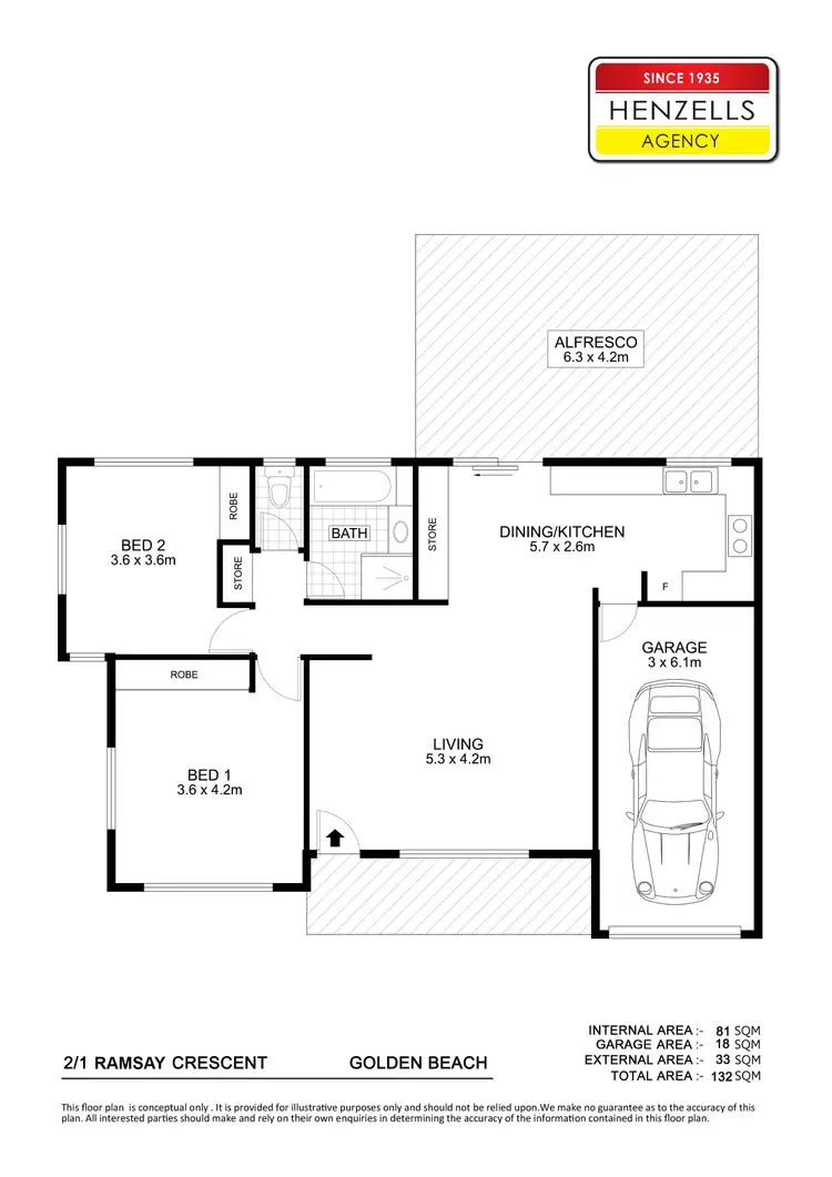 Floorplan of Homely semi-detached listing, 2/1 Ramsay Crescent, Golden Beach QLD 4551