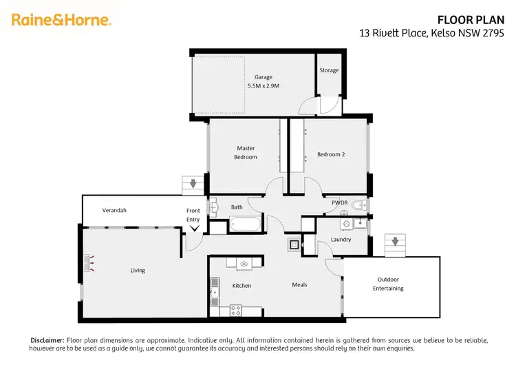 Floorplan of Homely house listing, 13 Rivett Place, Kelso NSW 2795