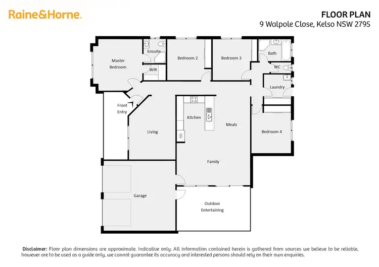 Floorplan of Homely house listing, 9 Walpole Close, Kelso NSW 2795