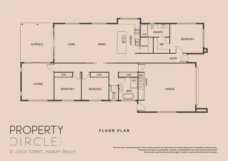 Floorplan of Homely house listing, 12 Joyce Street, Hawley Beach TAS 7307