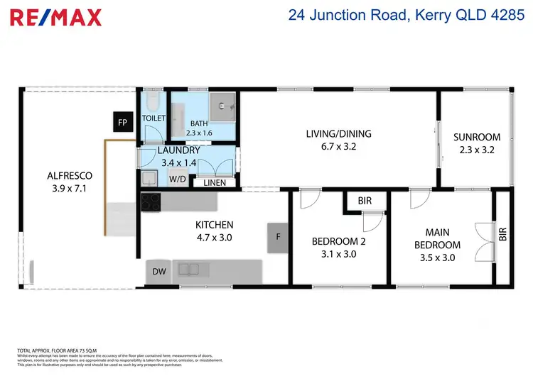 Floorplan of Homely house listing, 24 Junction Road, Kerry QLD 4285