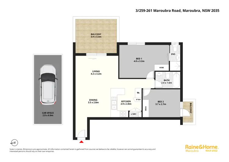 Floorplan of Homely apartment listing, 3/259-261 Maroubra Road, Maroubra NSW 2035