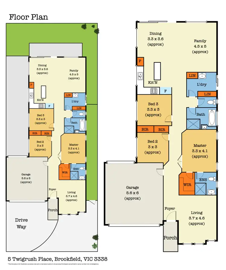 Floorplan of Homely house listing, 5 Twigrush Place, Brookfield VIC 3338
