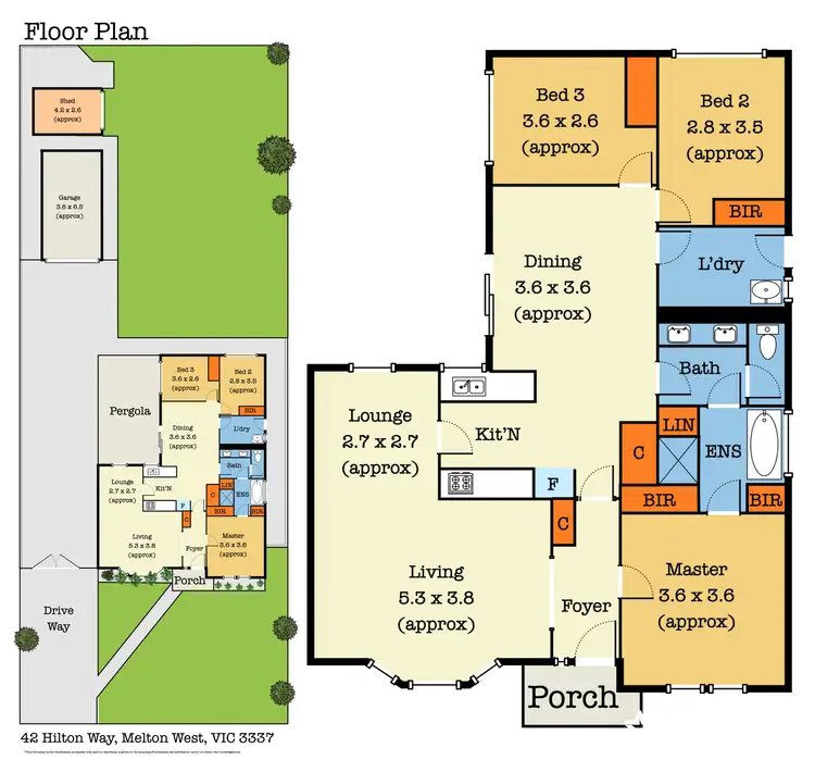 Floorplan of Homely house listing, 42 Hilton Way, Melton West VIC 3337