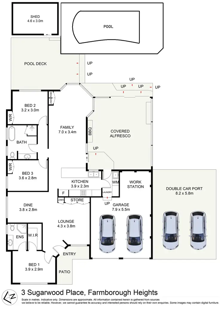 Floorplan of Homely house listing, 3 Sugarwood Place, Farmborough Heights NSW 2526