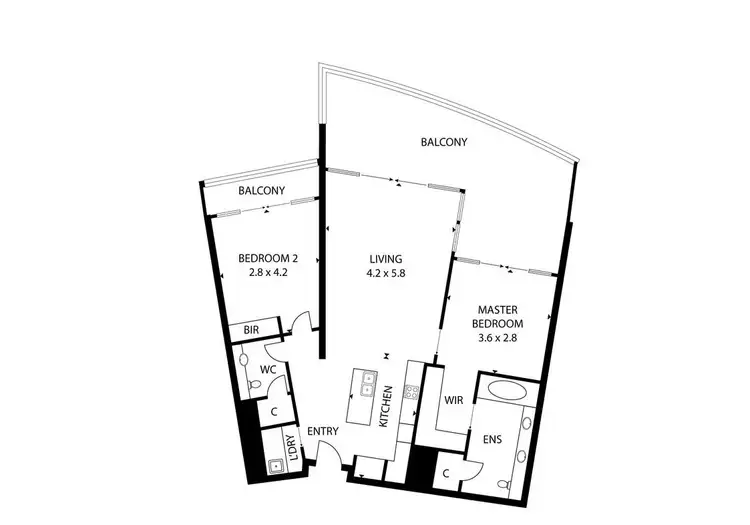 Floorplan of Homely apartment listing, 4602/4 The Esplanade, Surfers Paradise QLD 4217