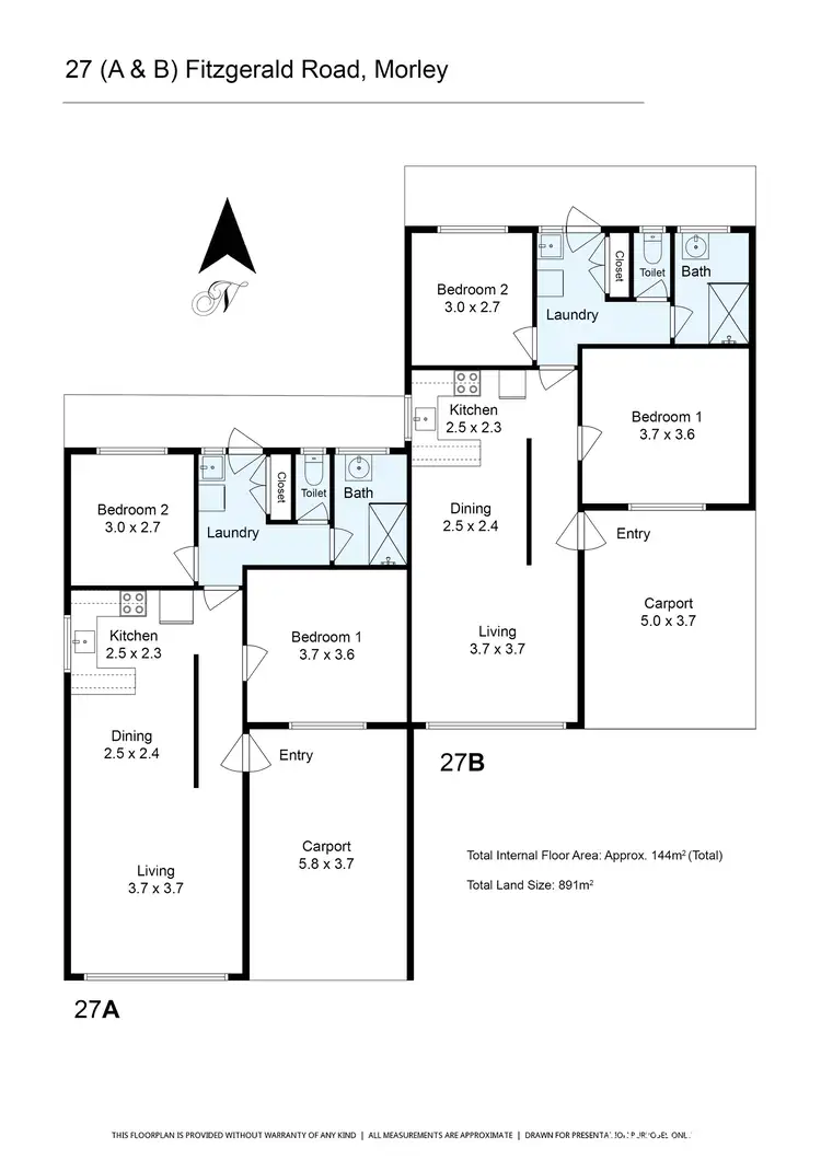 Floorplan of Homely house listing, 27 Fitzgerald Road, Morley WA 6062