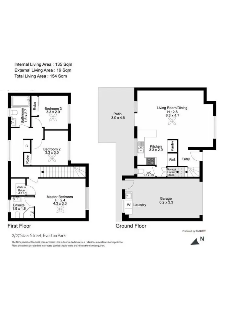 Floorplan of Homely townhouse listing, 2/27 Sizer Street, Everton Park QLD 4053