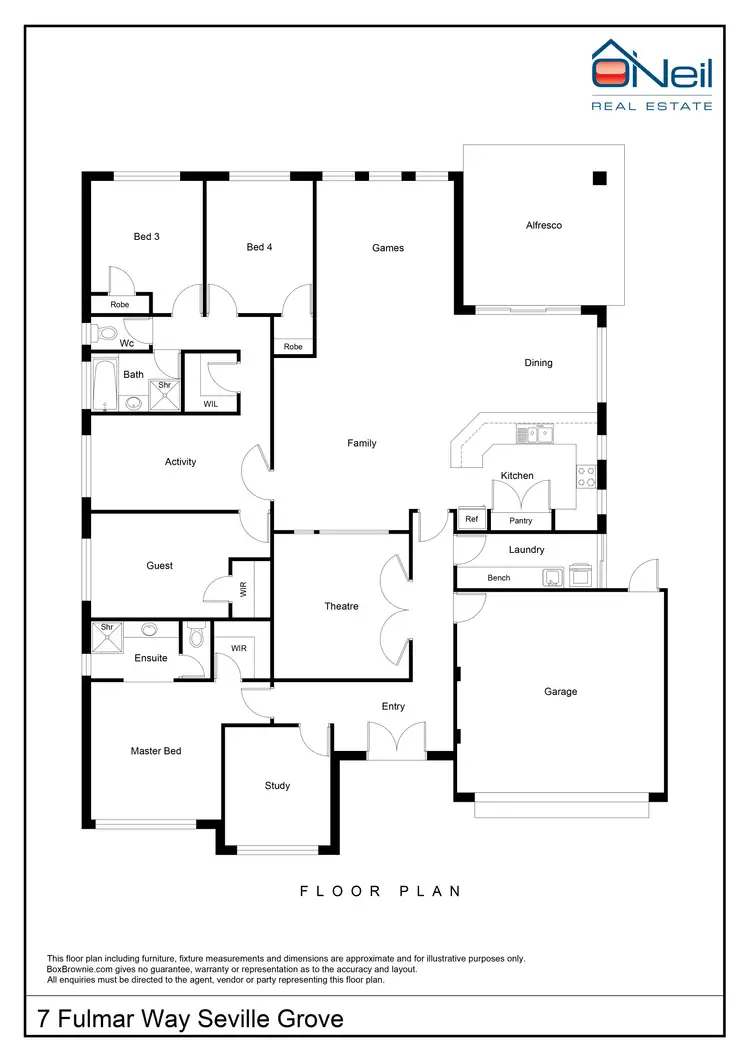 Floorplan of Homely house listing, 7 Fulmar Way, Seville Grove WA 6112