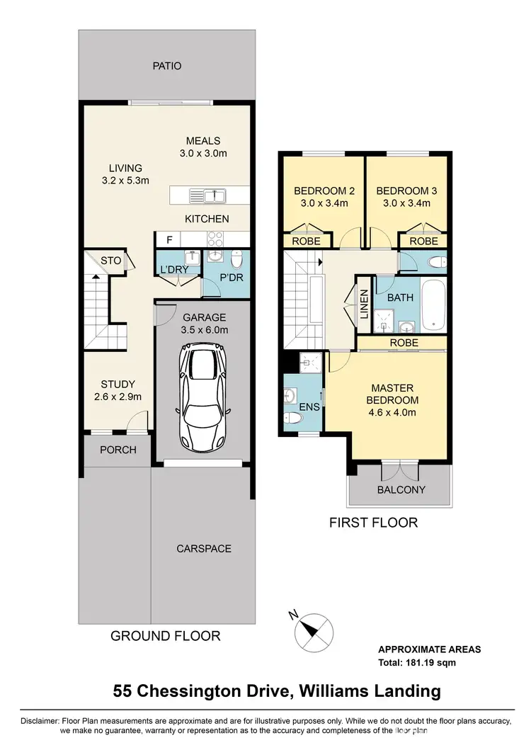 Floorplan of Homely townhouse listing, 55 Chessington Drive, Williams Landing VIC 3027