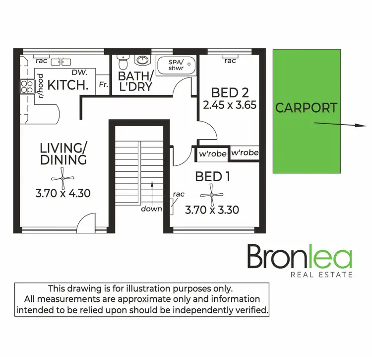 Floorplan of Homely unit listing, 7/65 Western Parade, Brooklyn Park SA 5032