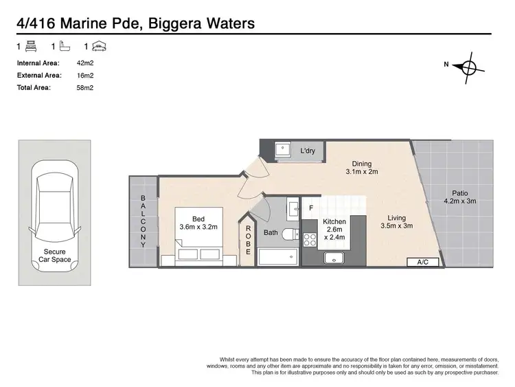 Floorplan of Homely house listing, 4/416 Marine Parade, Biggera Waters QLD 4216