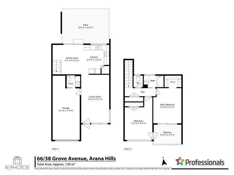 Floorplan of Homely townhouse listing, 66/38 Grove Avenue, Arana Hills QLD 4054
