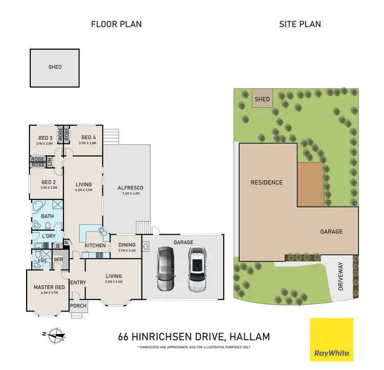 Floorplan of Homely house listing, 66 Hinrichsen Drive, Hallam VIC 3803