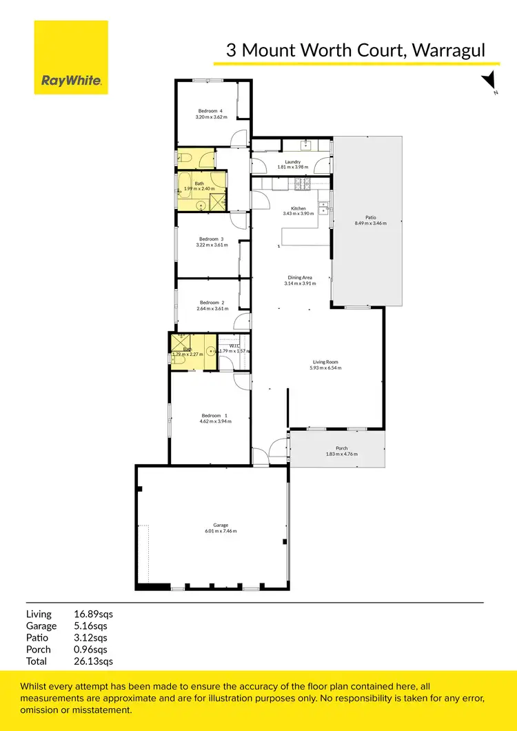 Floorplan of Homely house listing, 3 Mount Worth Court, Warragul VIC 3820