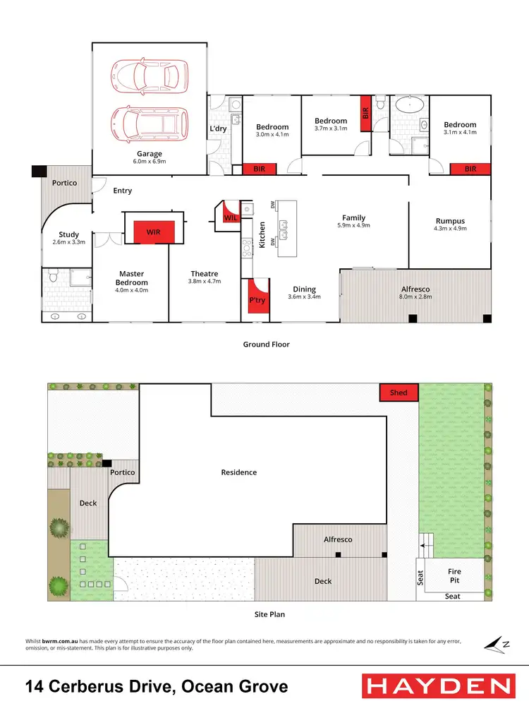 Floorplan of Homely house listing, 14 Cerberus Drive, Ocean Grove VIC 3226