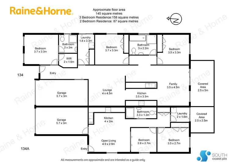 Floorplan of Homely semi-detached listing, 134&134a Edward Road, Batehaven NSW 2536