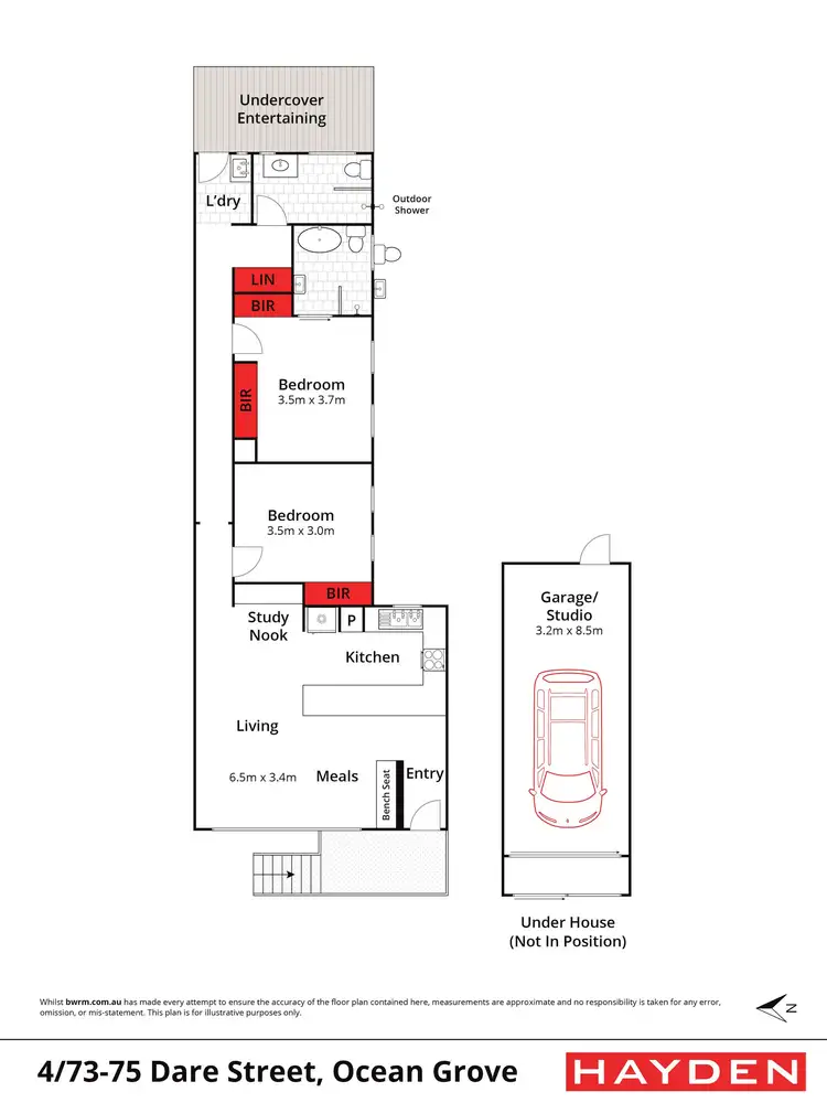 Floorplan of Homely townhouse listing, 4/73-75 Dare Street, Ocean Grove VIC 3226