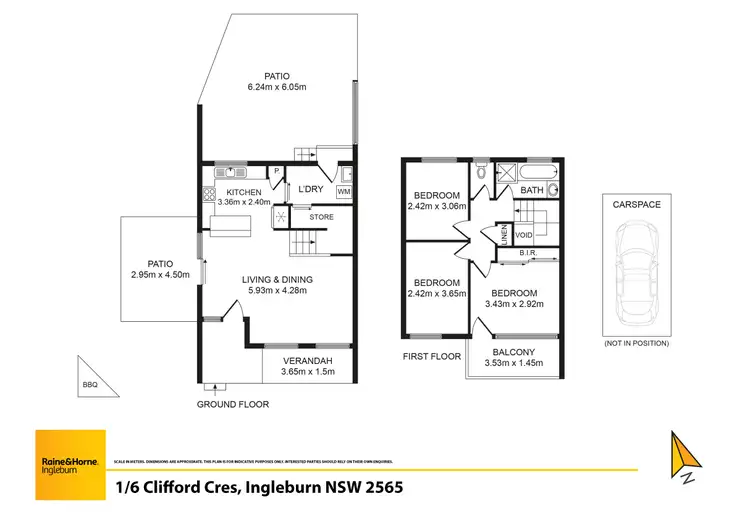 Floorplan of Homely townhouse listing, 1/6 Clifford Crescent, Ingleburn NSW 2565