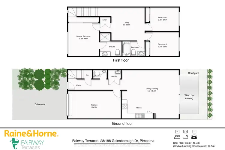 Floorplan of Homely townhouse listing, 28/188 Gainsborough Drive, Pimpama QLD 4209