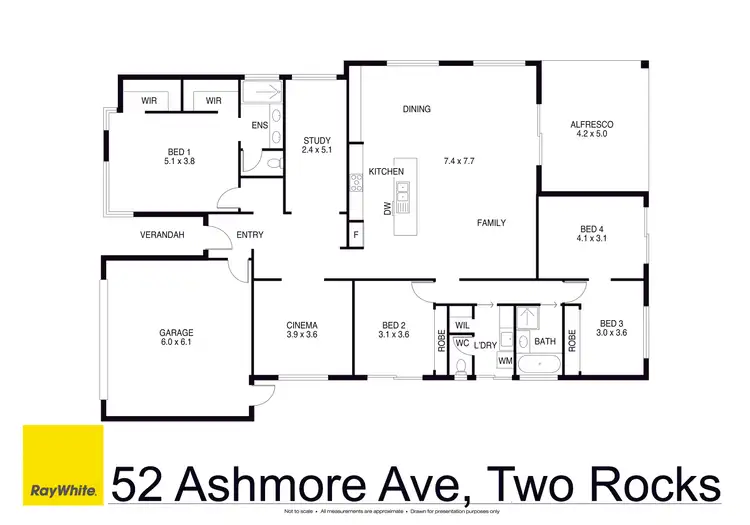 Floorplan of Homely house listing, 52 Ashmore Avenue, Two Rocks WA 6037