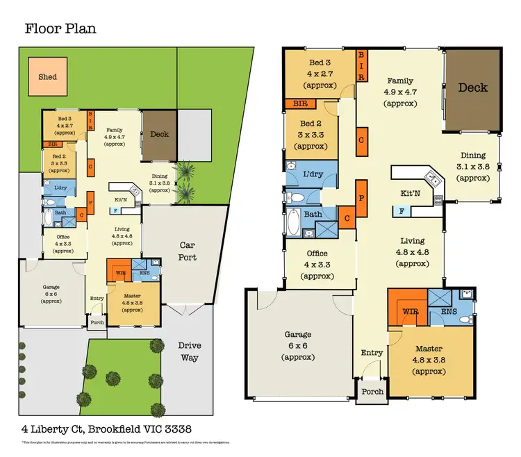 Floorplan of Homely house listing, 4 Liberty Court, Brookfield VIC 3338
