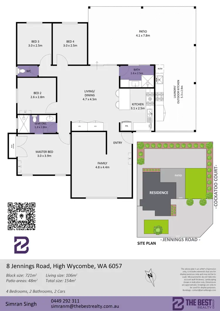 Floorplan of Homely house listing, 8 Jennings Road, High Wycombe WA 6057