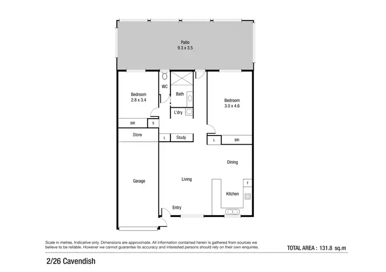 Floorplan of Homely unit listing, 2/26 Cavendish Street, Pimlico QLD 4812
