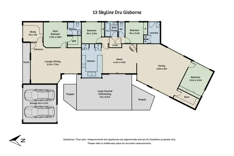 Floorplan of Homely house listing, 13 Skyline Drive, Gisborne VIC 3437