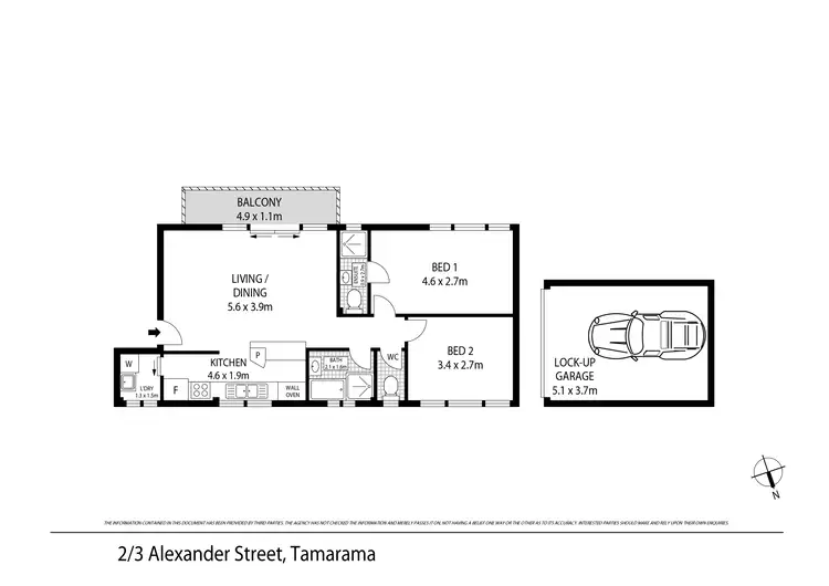 Floorplan of Homely apartment listing, 2/3 Alexander Street, Tamarama NSW 2026