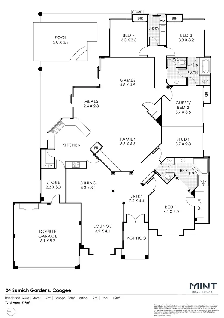 Floorplan of Homely house listing, 24 Sumich Gardens, Coogee WA 6166
