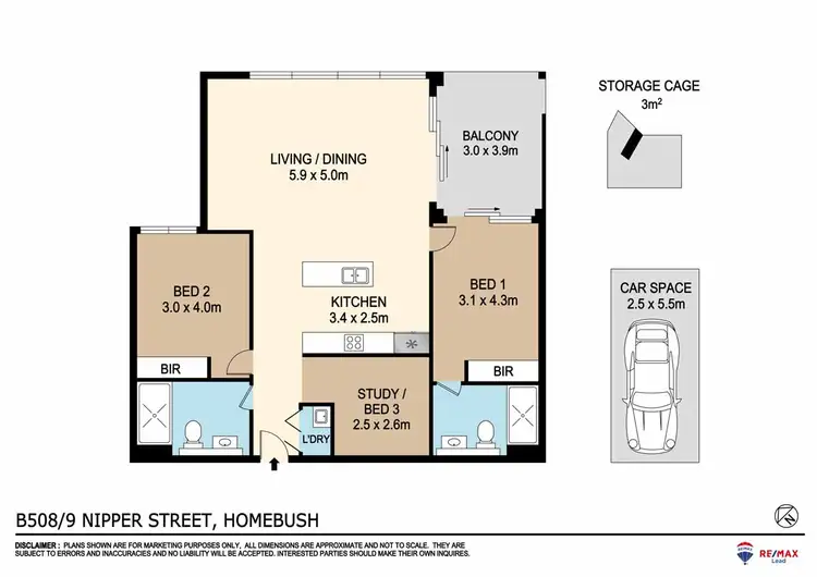 Floorplan of Homely apartment listing, 508/9 Nipper Street, Homebush NSW 2140