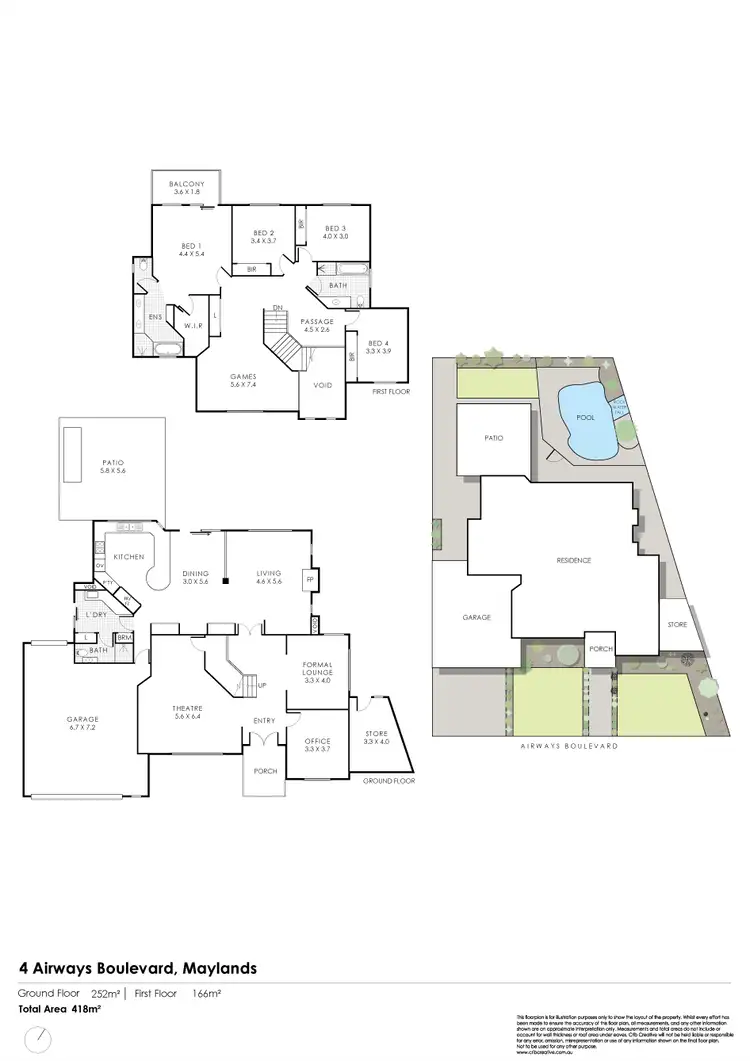 Floorplan of Homely house listing, 4 Airways Boulevard, Maylands WA 6051