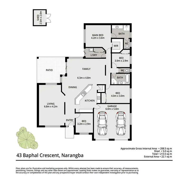 Floorplan of Homely house listing, 43 Baphal Crescent, Narangba QLD 4504