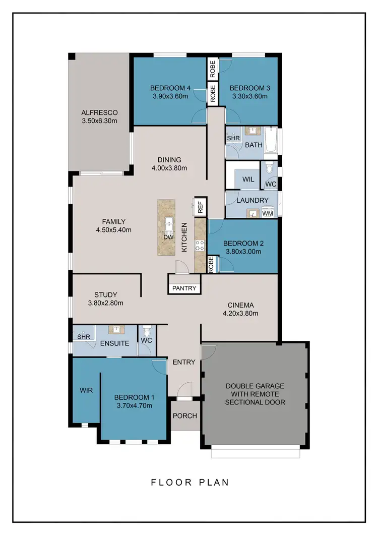 Floorplan of Homely house listing, 13 Sheehan Way, Byford WA 6122