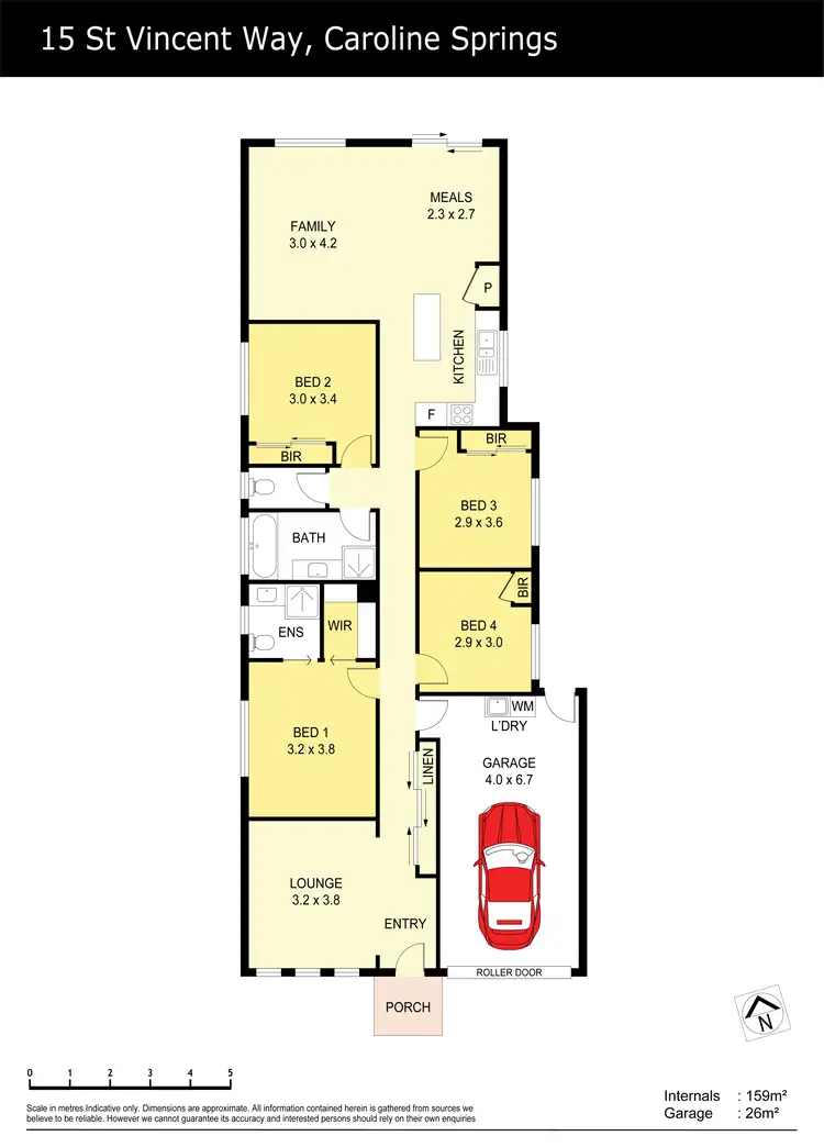 Floorplan of Homely house listing, 15 St Vincent Way, Caroline Springs VIC 3023