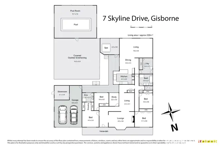 Floorplan of Homely house listing, 7 Skyline Drive, Gisborne VIC 3437
