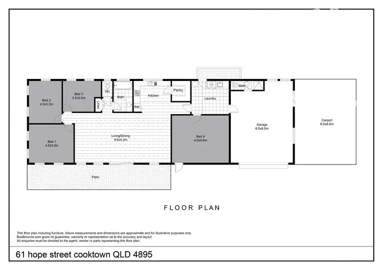 Floorplan of Homely house listing, 61 Hope St, Cooktown QLD 4895
