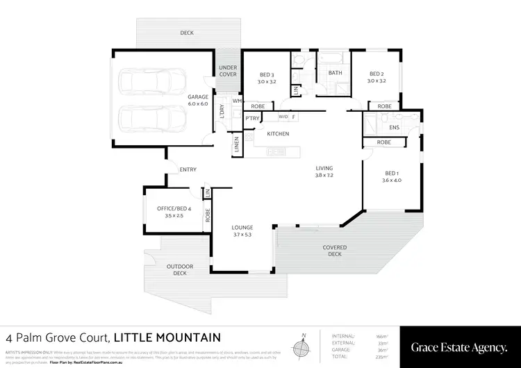 Floorplan of Homely house listing, 4 Palm Grove Court, Little Mountain QLD 4551