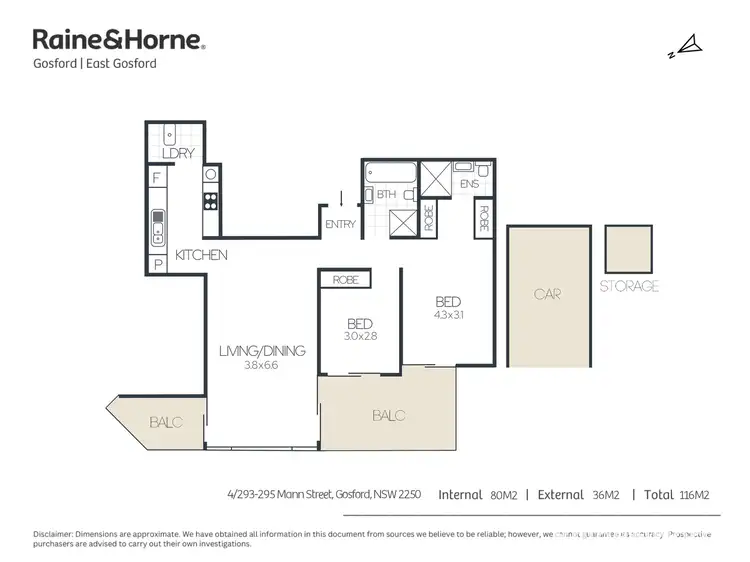 Floorplan of Homely apartment listing, 4/293-295 Mann Street, Gosford NSW 2250