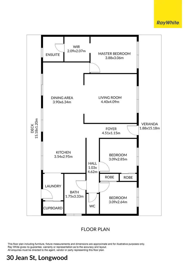 Floorplan of Homely house listing, 30 Jean Street, Longwood VIC 3665