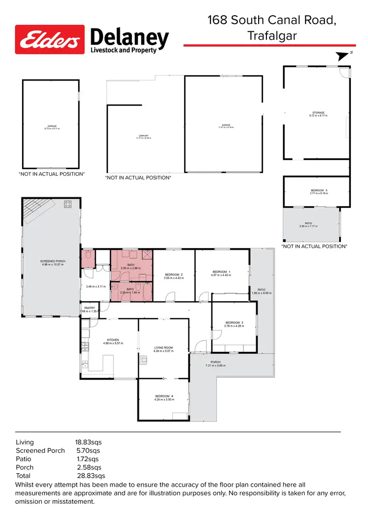 Floorplan of Homely rural property listing, 168 South Canal Road, Trafalgar VIC 3824