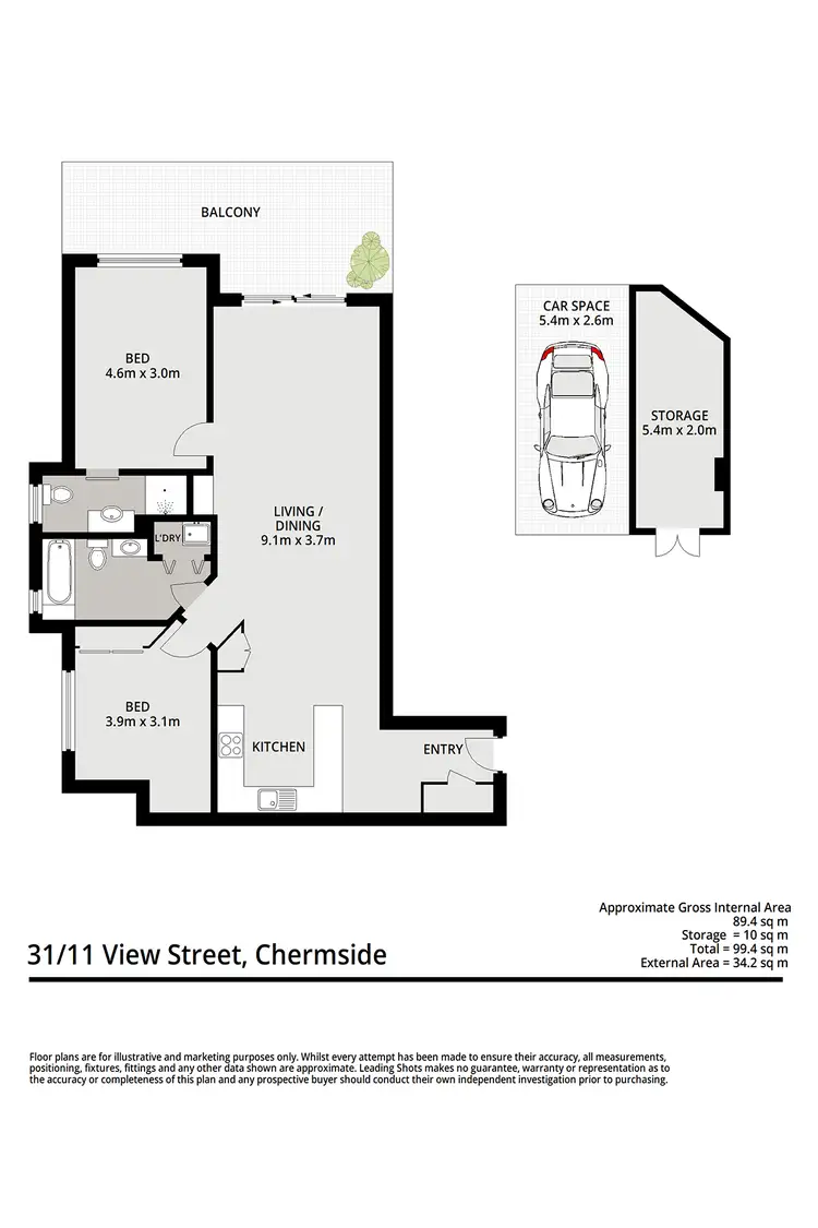 Floorplan of Homely unit listing, 31/11 View Street, Chermside QLD 4032